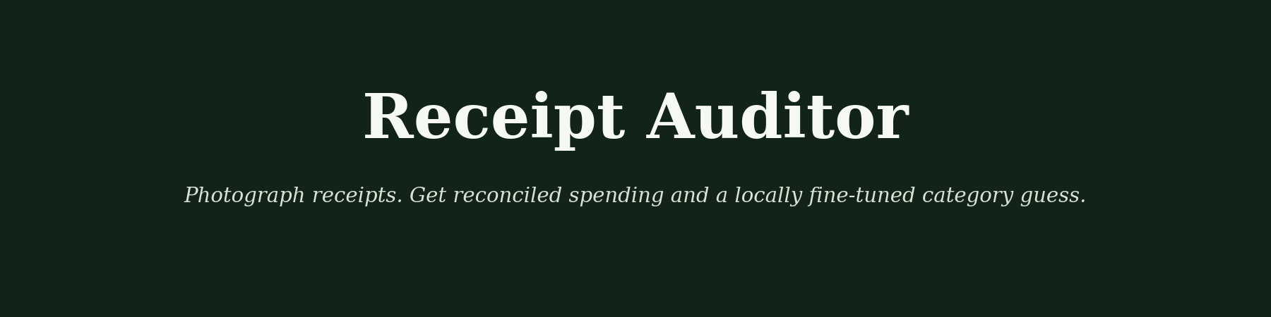 Receipt Auditor